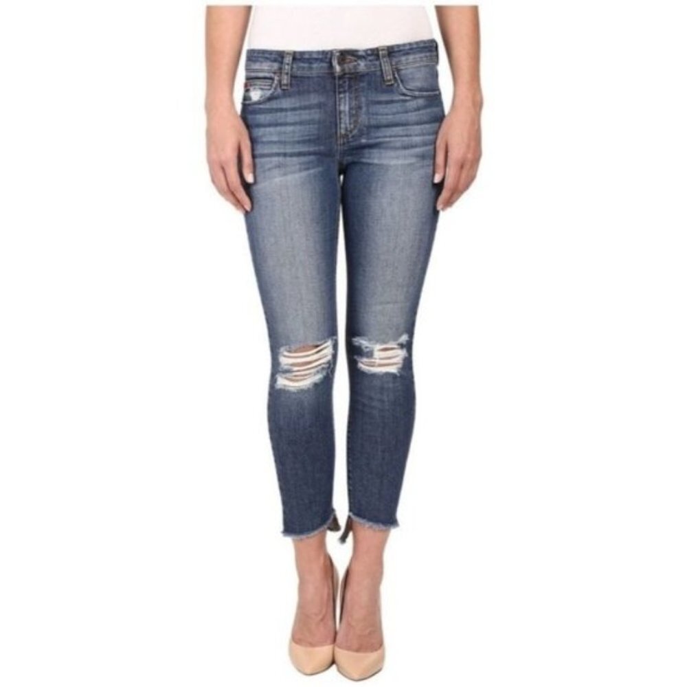 Joes Jeans Blondie Skinny Ankle Coppola Jeans Mid Rise Distressed Denim Size 28
